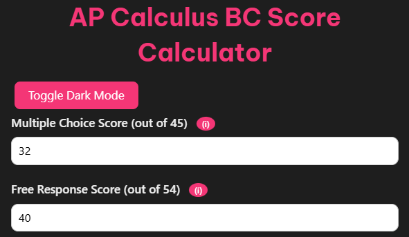 AP Calculus BC Score Calculator