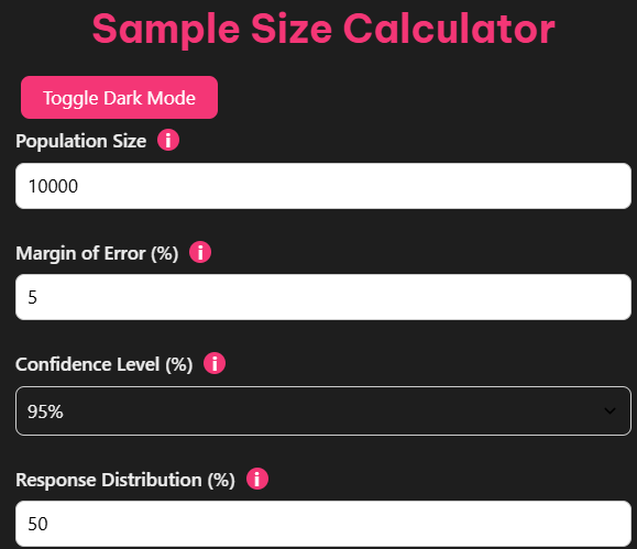 Raosoft Calculator