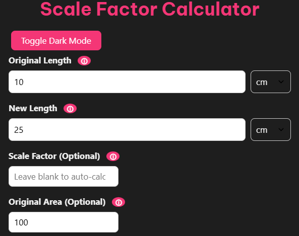 Scale Factor Calculator