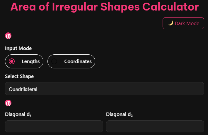 Area of Irregular Shapes Calculator