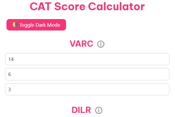 CAT Score Calculator