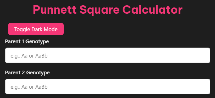 Punnett Square Calculator for Genetic Predictions
